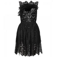 Кружевное черное платье