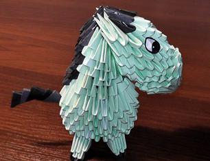 оригами из модулей лошадь схема 