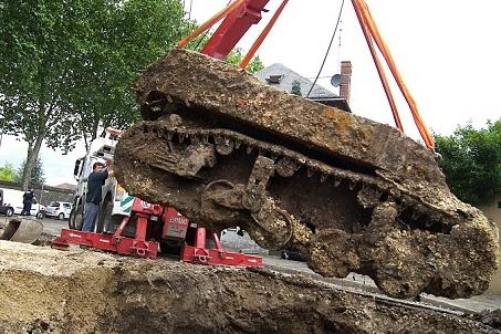 excavation of the second world war tanks