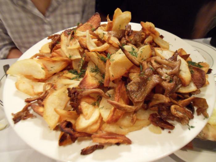 mushrooms with potatoes