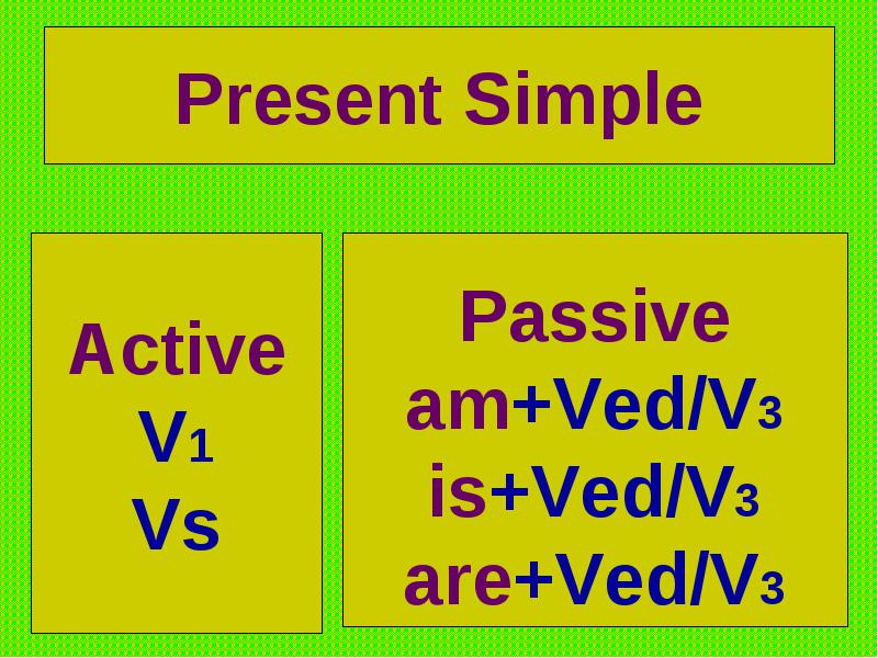 Схема present simple passive