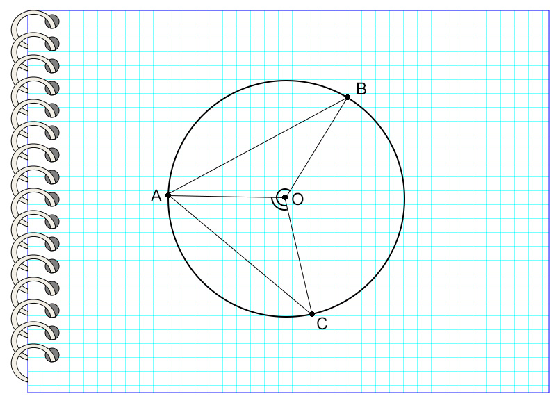 Чему равен центральный угол опирающийся на дугу 57 в окружности