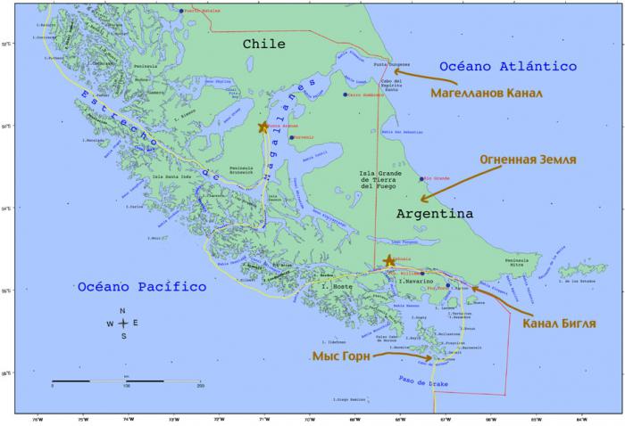 coordinates of capes south america