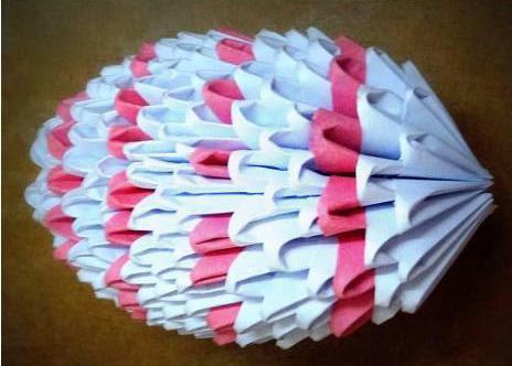 оригами модульное яйцо 