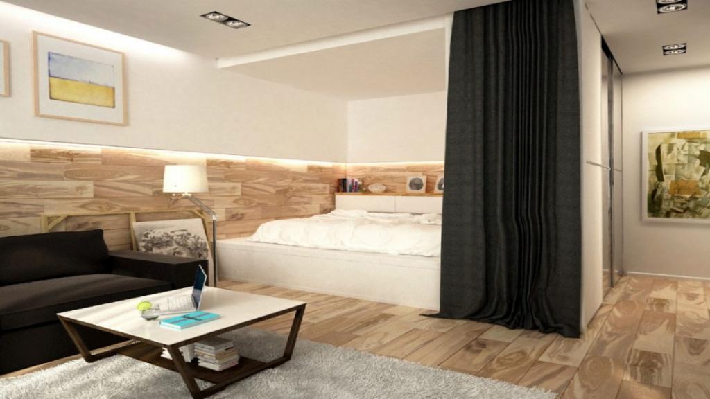 Совмещенные гостиная и спальня: проект комнаты, приемы зонирования и примеры с фото