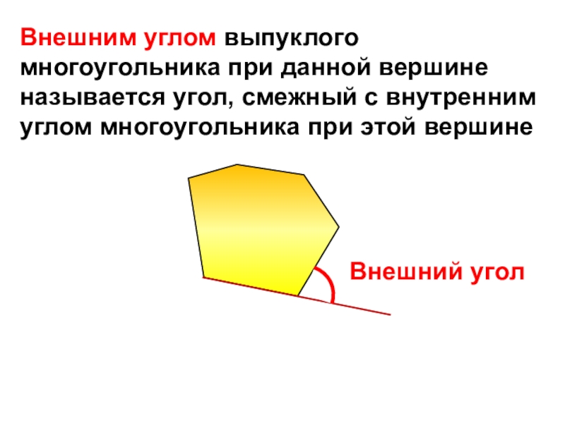 внешний угол правильного многоугольника