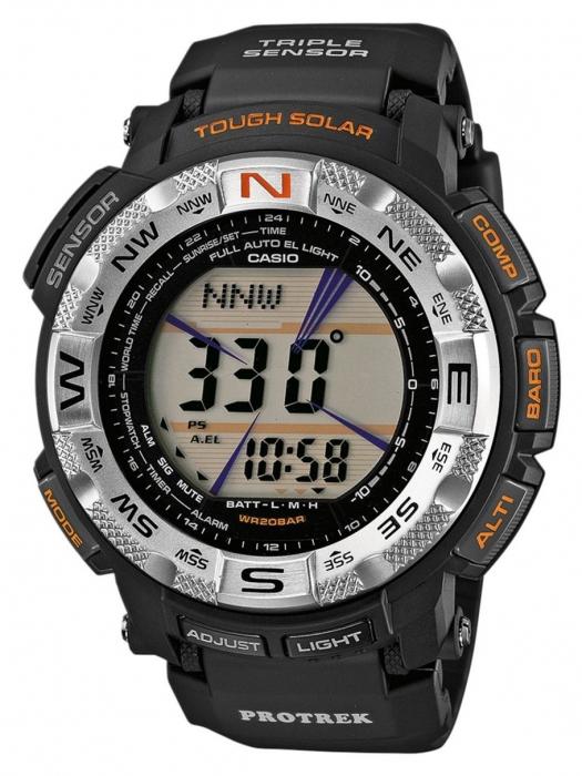 Casio watch with compass