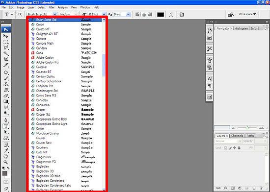 Как добавить шрифт в фотошоп