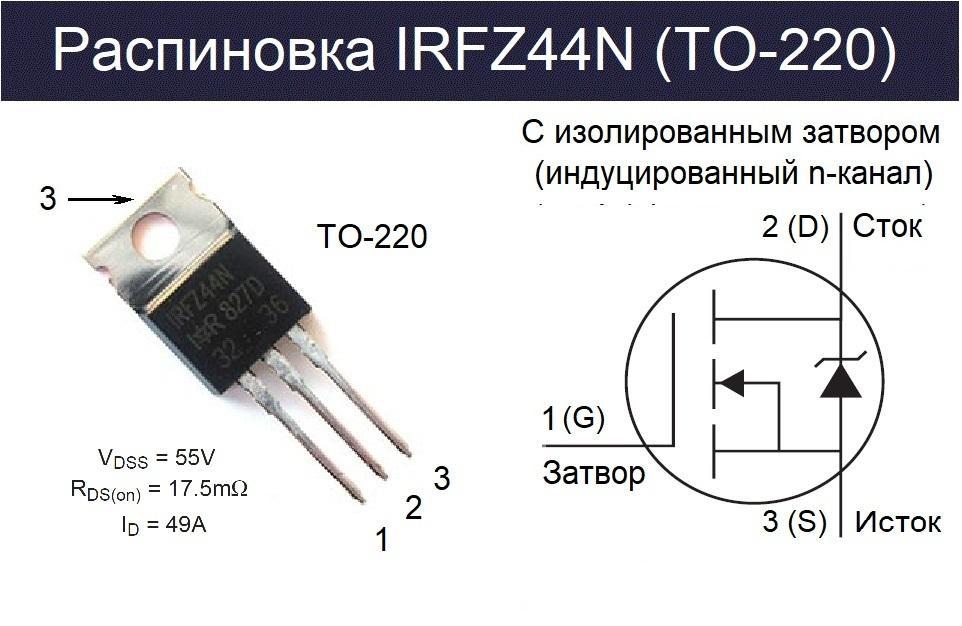 Полевой транзистор irfz44n