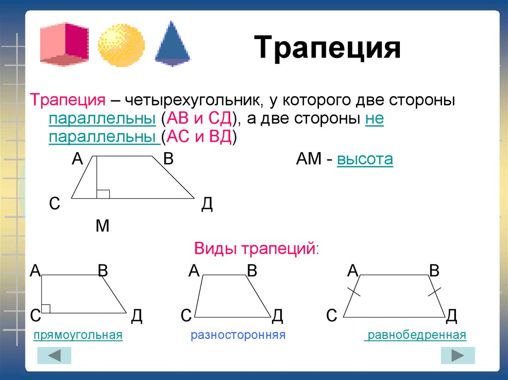 Описание трапеции