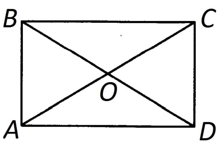 Свойство диагонали прямоугольника равны