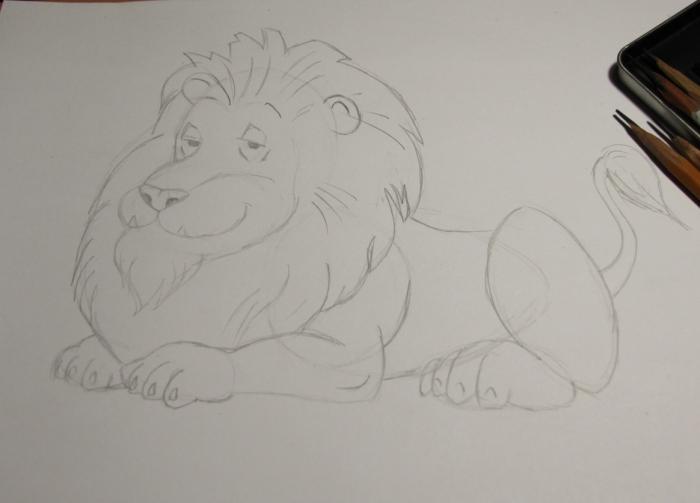 как нарисовать льва