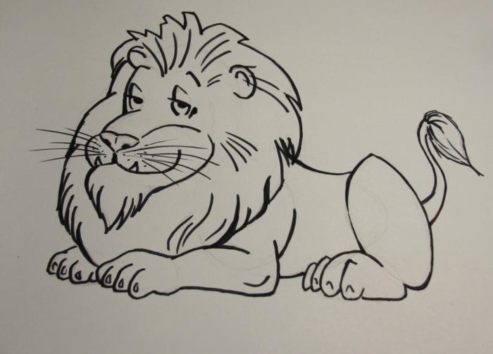 как нарисовать льва