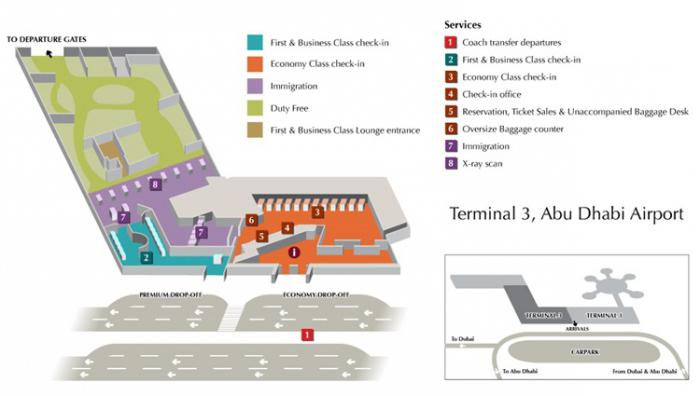 схема аэропорта абу даби