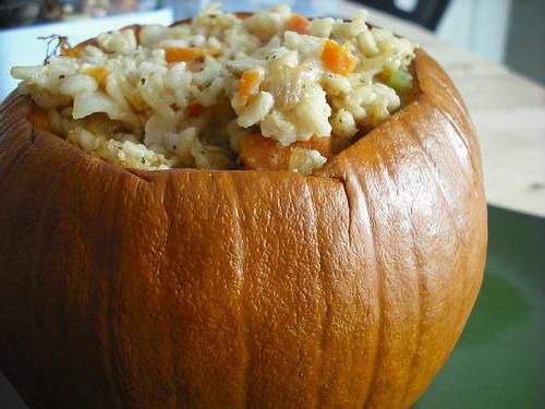 pumpkin rice in the oven