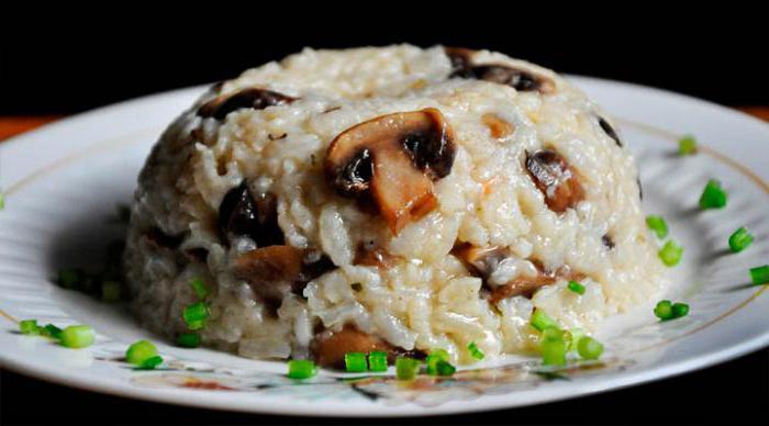 rice with mushrooms recipe with photo