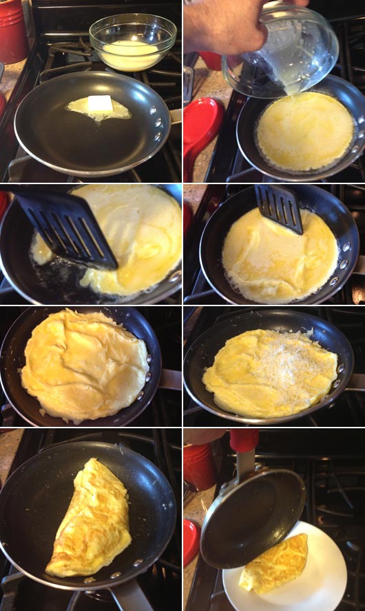 омлет с сыром на сковороде