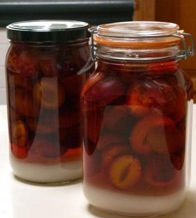 plums in syrup without sterilization