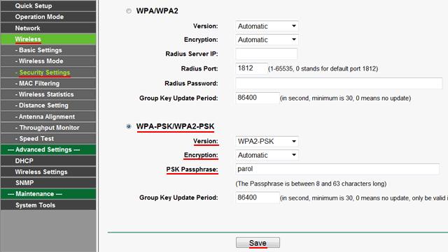 Wifi setup