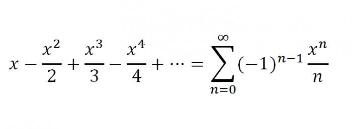 Ряд для f(x)=ln(1+x)