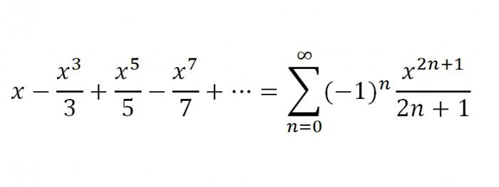 Ряд для f(x)=arctg x