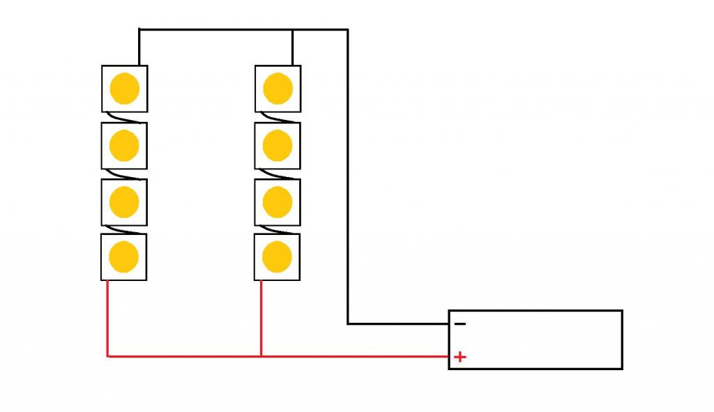 Правильное соединение отрезков светодиодных лент