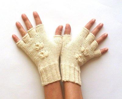 перчатки без пальцев вязаные