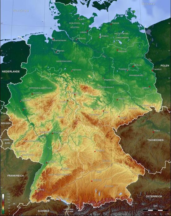 рельеф и климат Германии