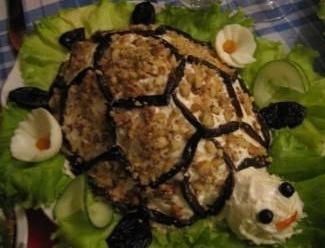 как делать салат черепаха