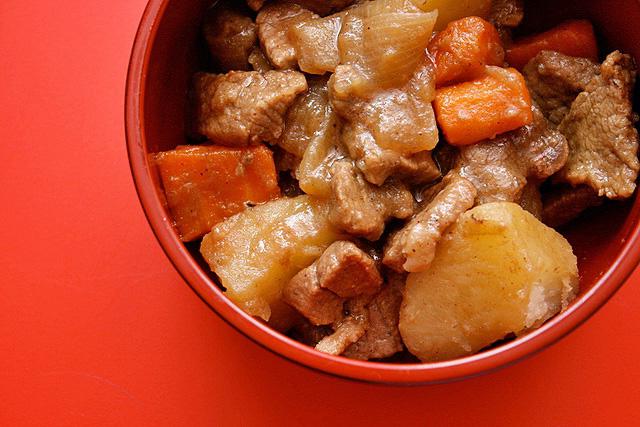 potato stew with meat photo