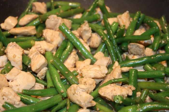 frozen green beans in a slow cooker