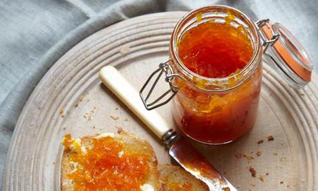 pumpkin jam with lemon and orange and dried apricots