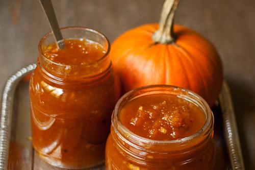 pumpkin jam with lemon and orange and ginger