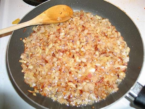 potato grandmother with mushrooms