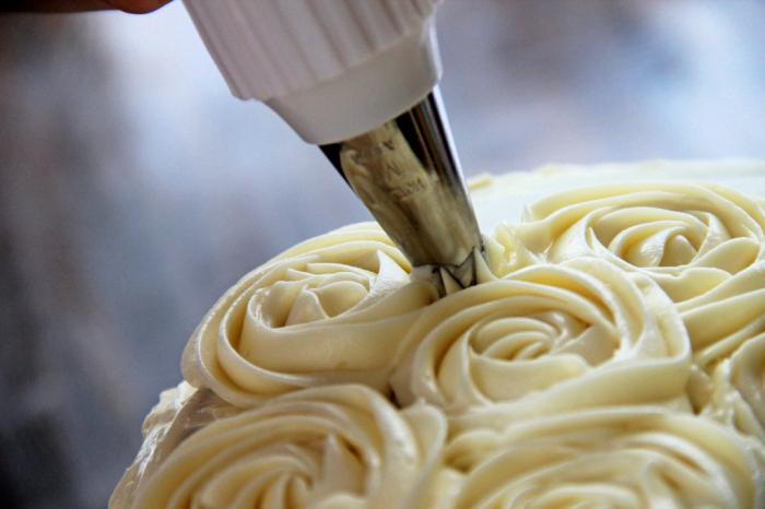 крем для украшения торта шприцом 
