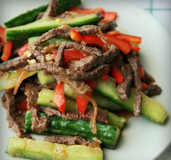 Korean cucumbers recipe with meat