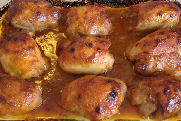 mustard marinated chicken with honey