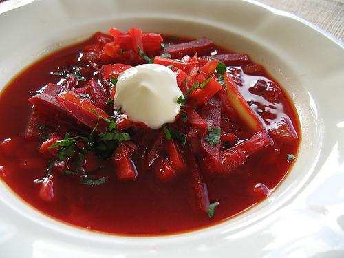 homemade borsch