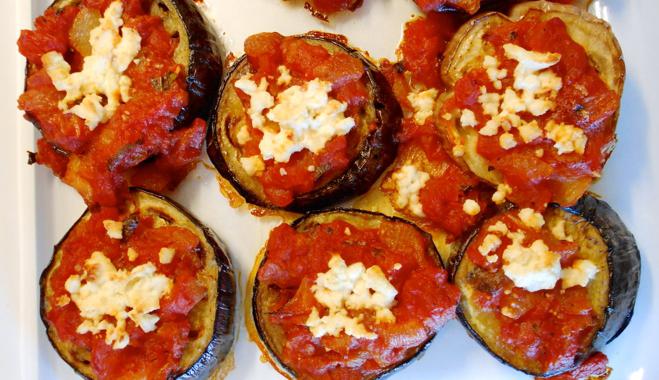 Greek manzans stuffed with eggplant