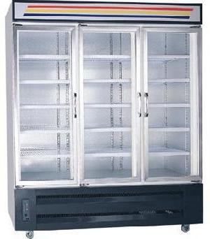 морозильный шкаф со стеклянной дверью