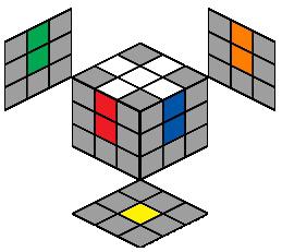 схема сборки кубика рубика 2х2
