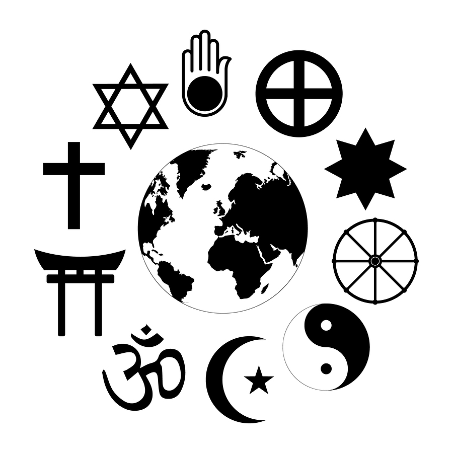 Рисунок символы Мировых религий