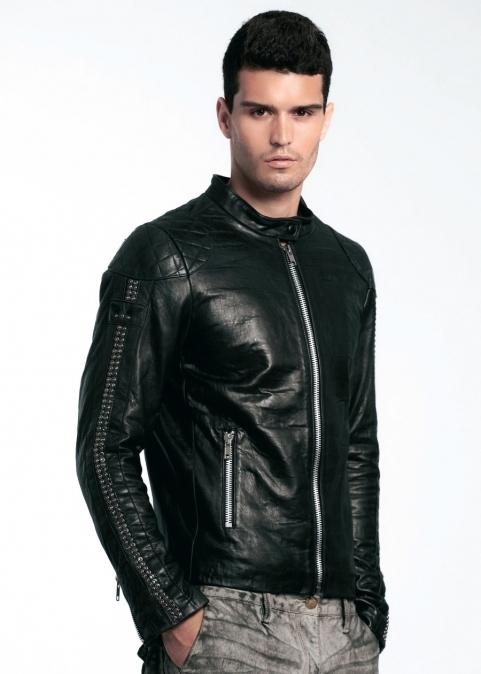 summer men's leather jacket