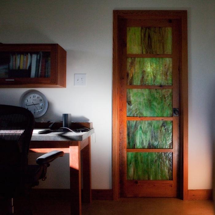 interior doors with stained-glass windows