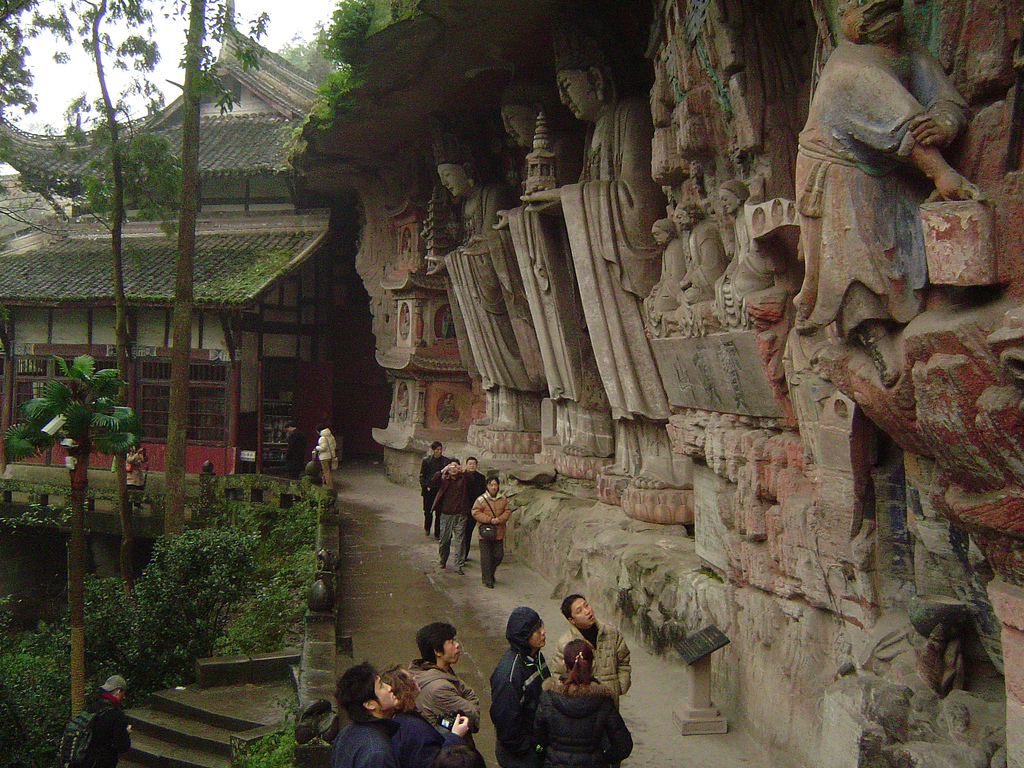 Rock relief in dazu