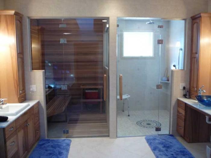 стеклянная дверь для бани цена