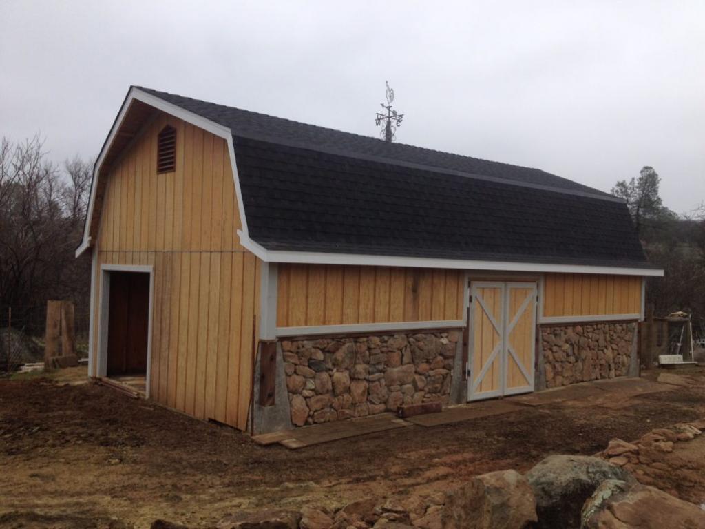 Granary with stone trim