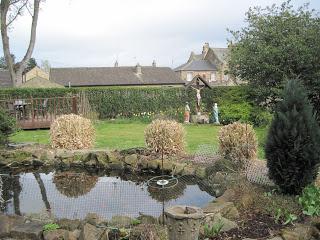 decorative pond in the country