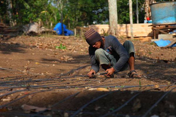 how to knit reinforcement under the foundation