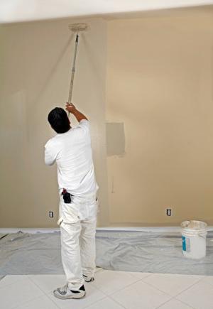 water-based paint for ceiling consumption